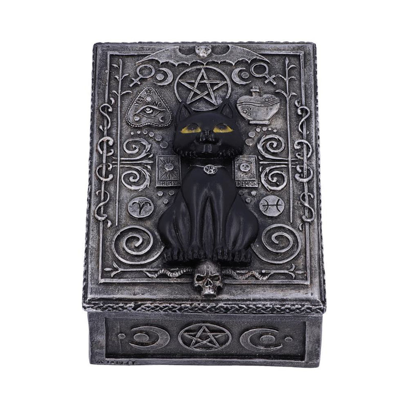Familiar Spell Black Cat Sigil Trinket Box 13.7cm