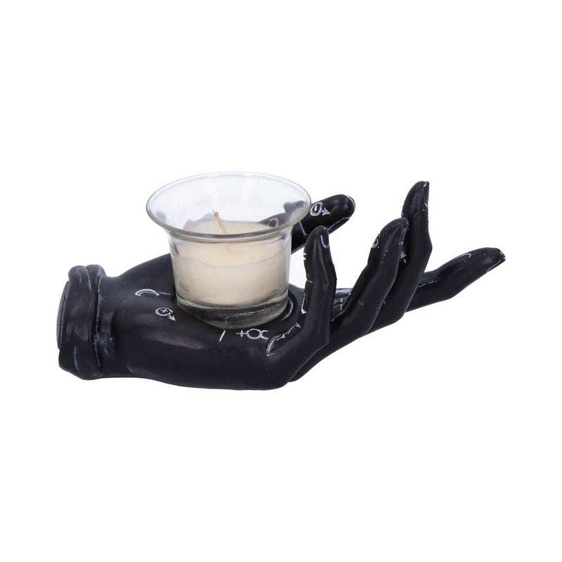 Palmists Prediction Black Chiromancy Hand Candle Holder