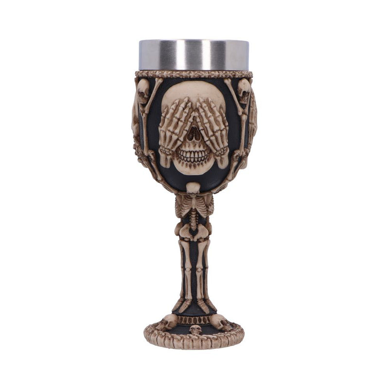 Three Wise Skeletons Goblet 20cm Skeleton