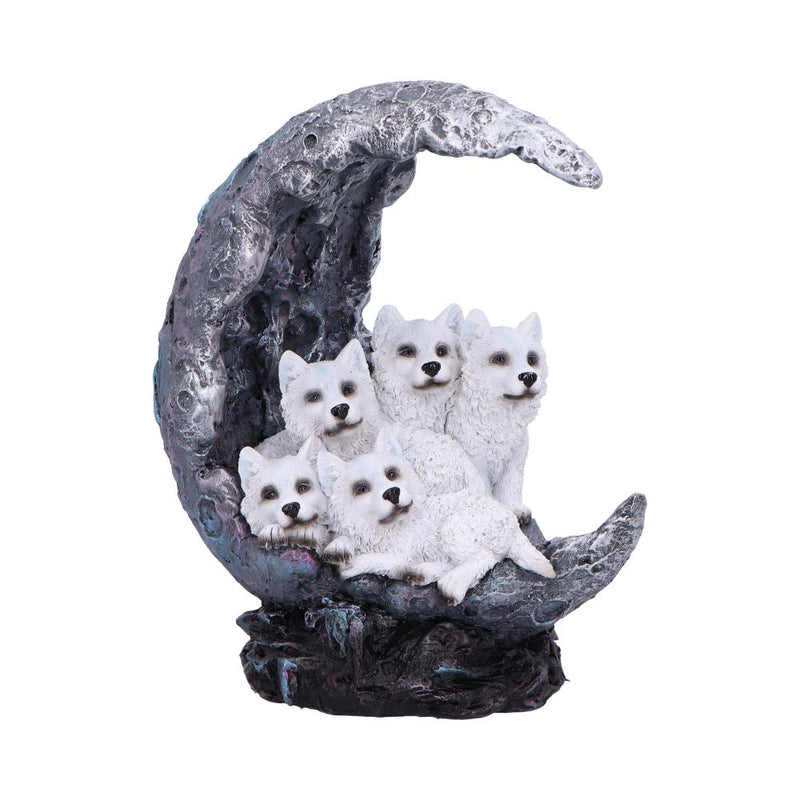 Moon Litter White Wolves Ornament 19.5cm