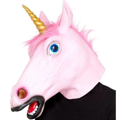 Unicorn Latex Mask Adult Pink_1 sm-48874