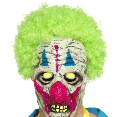 UV Black Light Clown Mask Adult White Green_1 sm-46829