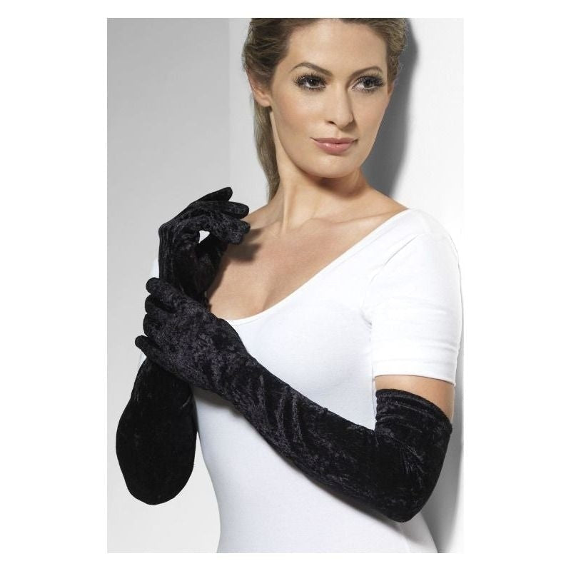 Velveteen Gloves Adult Black_2 