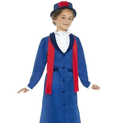 Victorian Nanny Costume Kids Blue_1 sm-45625L
