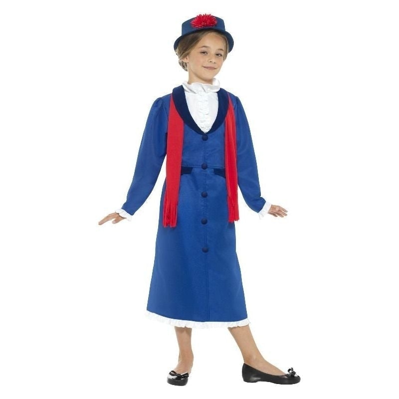 Victorian Nanny Costume Kids Blue_5 