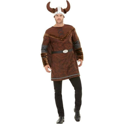 Viking Barbarian Costume Adult Brown_1 sm-50734L