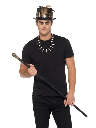 Voodoo Kit With Feather Top Hat Adult Black_1 sm-44755