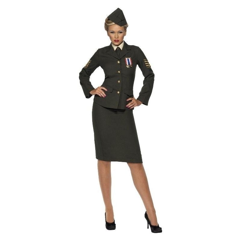 Wartime Officer Costume Adult Green_3 sm-35335X1