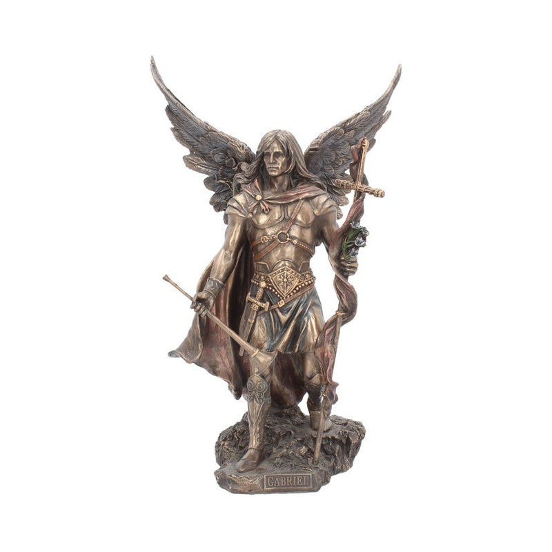 Bronzed Archangel Gabriel With Staff Religious Figurine 335cm