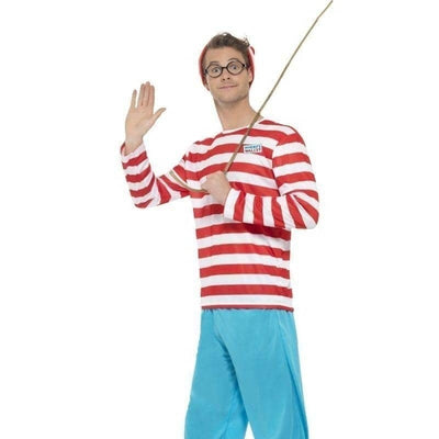 Wheres Wally? Costume Adult Red White Blue_1 sm-34591L