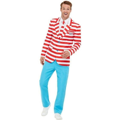 Wheres Wally? Suit Adult Red White_1 sm-50268L