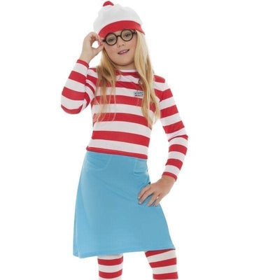 Wheres Wally? Wenda Child Costume Kids Red White Blue_1 sm-38793L