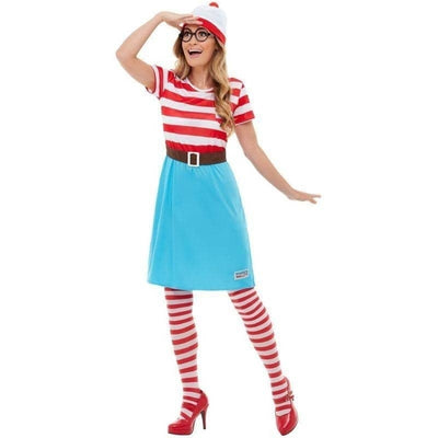 Wheres Wally? Wenda Costume Adult Red White_1 sm-50281L
