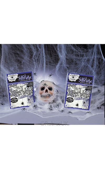 White Spider Webbing 20gram With Spiders Costume_1 rub-2325NS