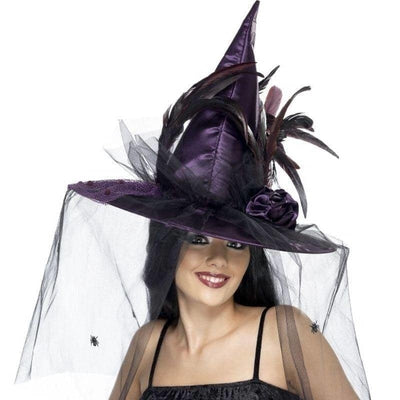 Witch Hat Adult Purple Feathers_1 sm-34924