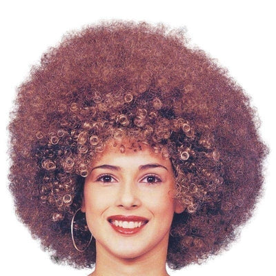 Womens Beyonce Afro Wig Brown Wigs Female Halloween Costume_1 BW484