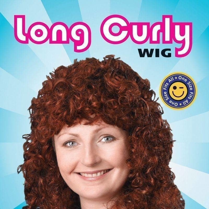 Womens Curly Wig Long Ginger Budget Wigs Female Halloween Costume_2 