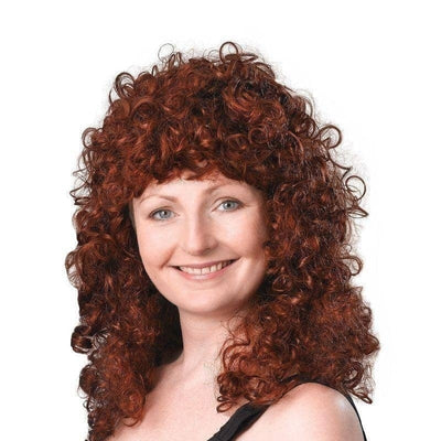 Womens Curly Wig Long Ginger Budget Wigs Female Halloween Costume_1 BW321