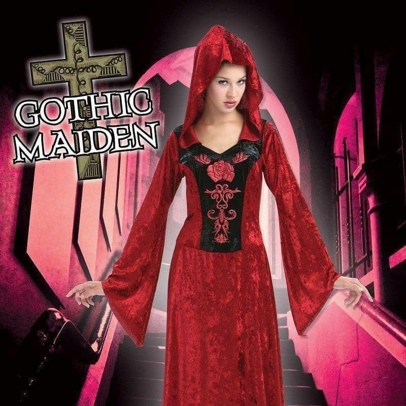 Womens Gothic Maiden Adult Costume Female Uk Size 10 14 Halloween_2 