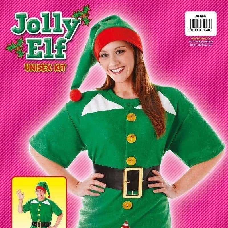 Womens Jolly Elf Costume Kit Adult Female Halloween_2 