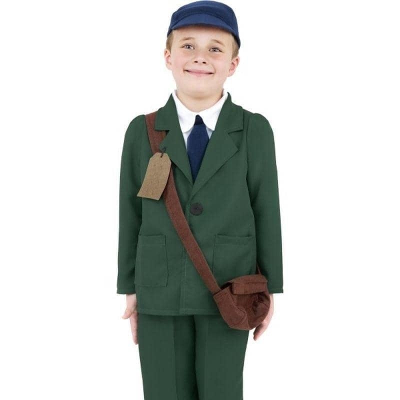 World War Ii Evacuee Boy Costume Kids Green_1 sm-38669L