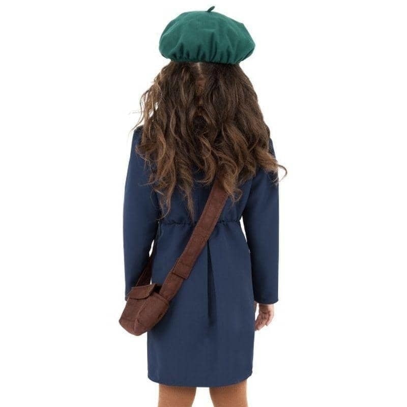 World War II Evacuee Girl Costume Kids Blue Green_3 sm-38651S