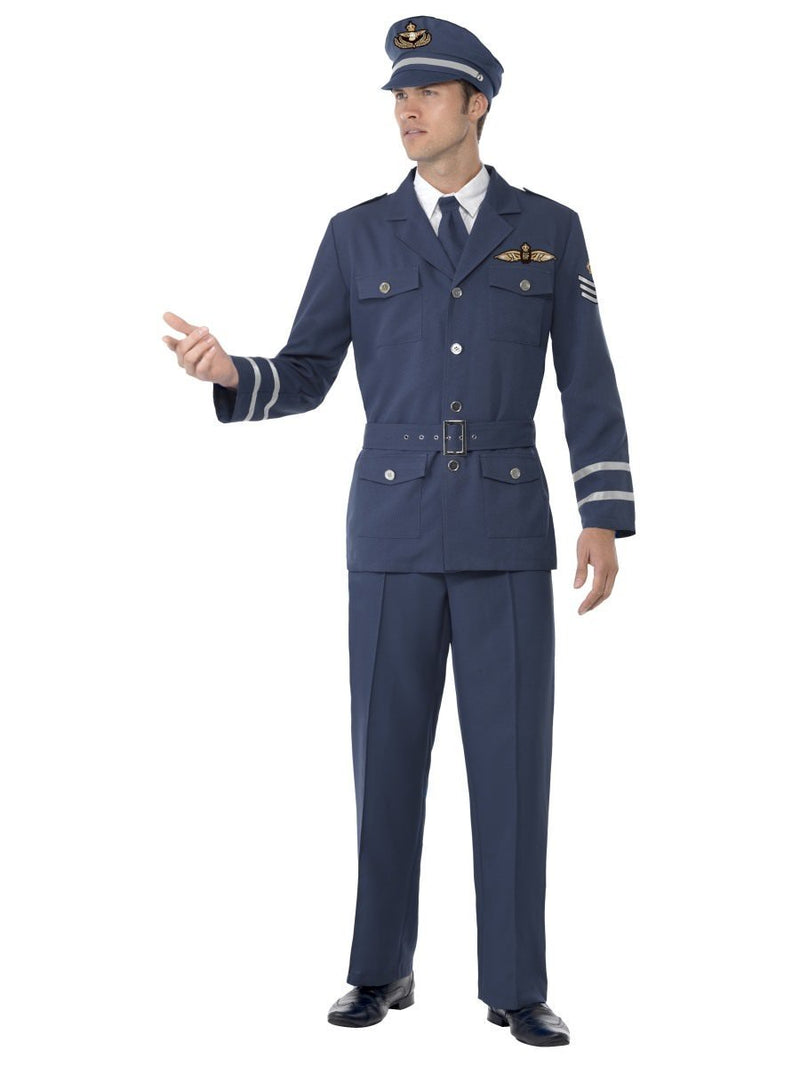 WW2 Air Force Captain Costume Adult Blue RAF