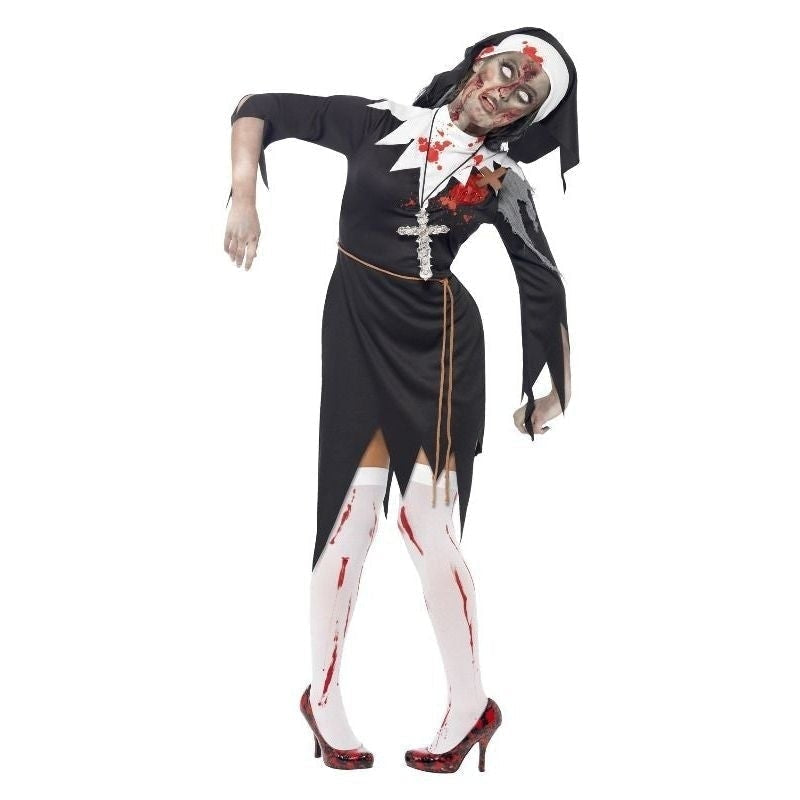 Zombie Bloody Sister Mary Costume Adult Black_4 sm-38877S
