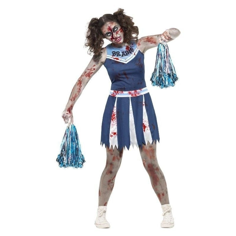 Zombie Cheerleader Costume Teen Blue_2 sm-45614XS