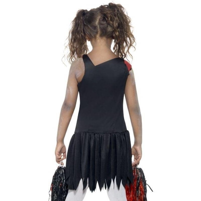 Zombie Cheerleader Costume Kids Red Black_2 sm-43023M