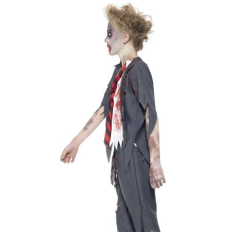 Zombie School Boy Costume Kids Grey White Red_3 sm-43022T