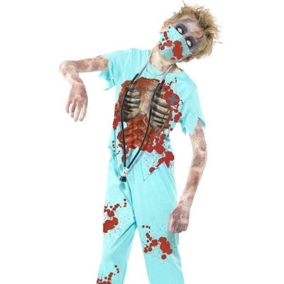 Zombie Surgeon Costume Kids Blue_1 sm-44032L