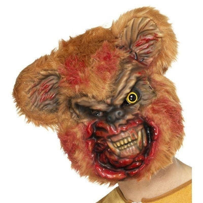 Zombie Teddy Bear Mask Adult Brown Costume_1 sm-46992