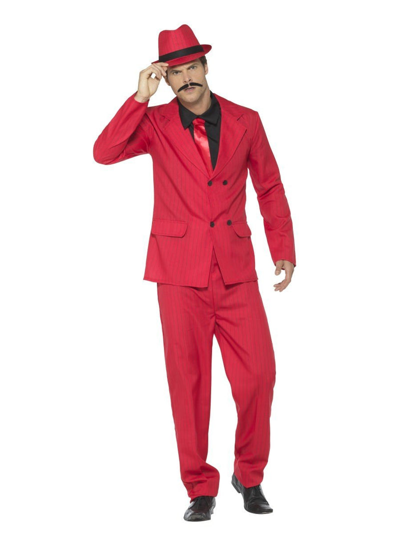 Zoot Suit Adult Mens Red Gangster Costume