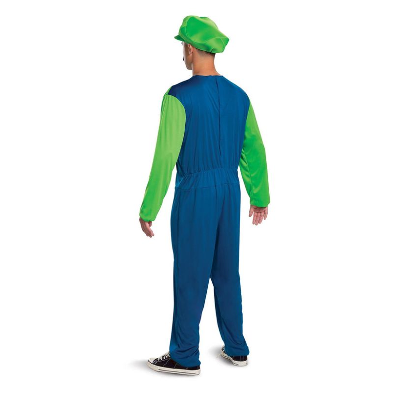 Nintendo Super Mario Brothers Luigi Classic Adult Green_2 sm-108469XL