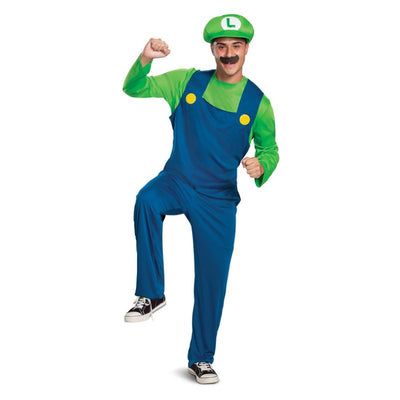 Nintendo Super Mario Brothers Luigi Classic Adult Green_1 sm-108469M