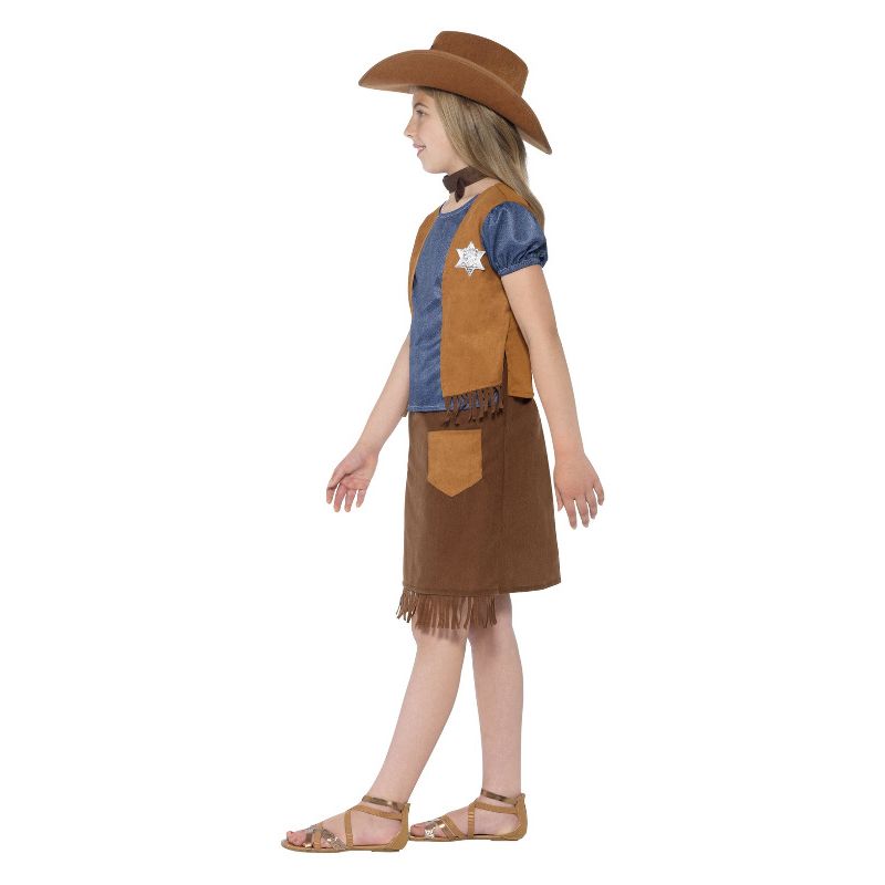 Western Belle Cowgirl Costume Brown Child_2 sm-24669M
