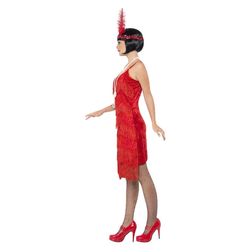 Flapper Shimmy Costume Red Adult_3 