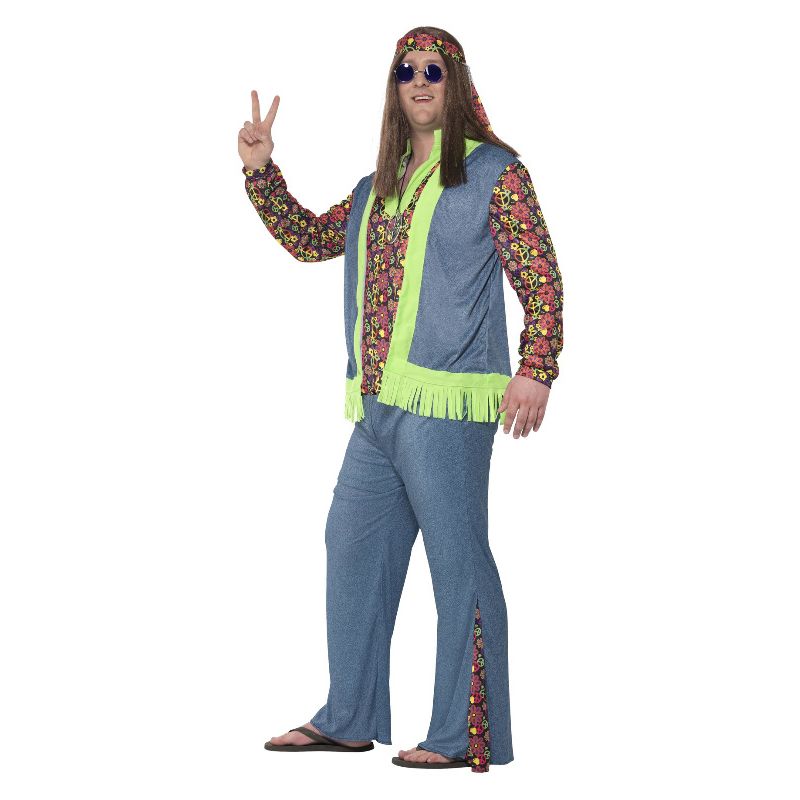 Curves Hippie Costume Multi-Coloured Adult 3
