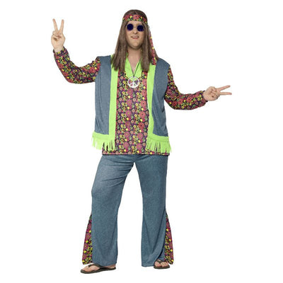 Curves Hippie Costume Multi-Coloured Adult 1