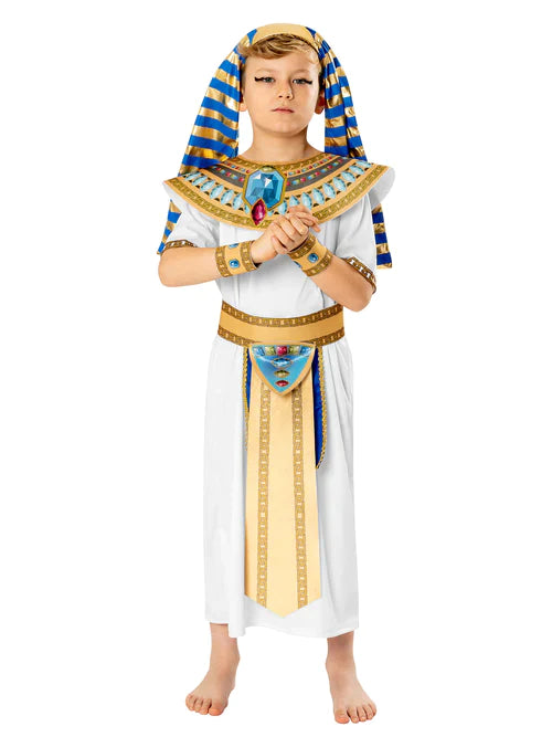 White Pharaoh Boy Kids Costume