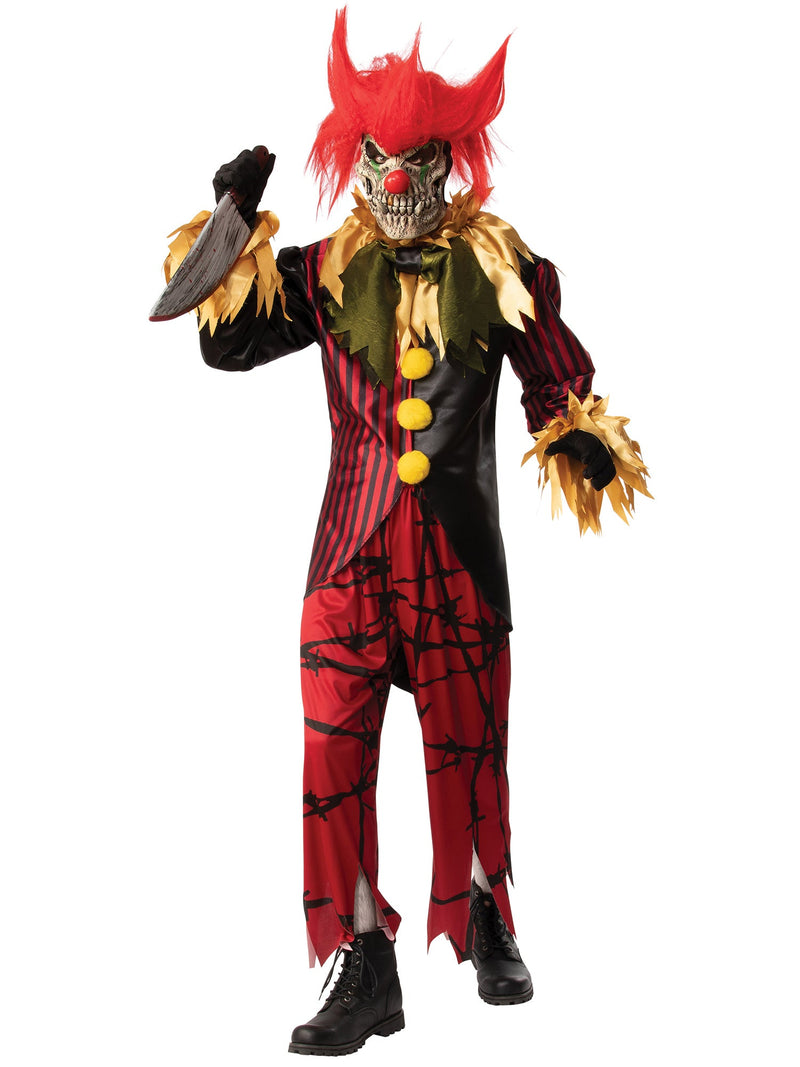Crazy Clown Costume Scary Circus Man