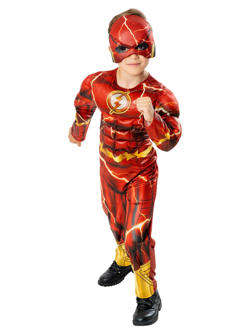 The Flash Kids Costume Padded Muscle Suit