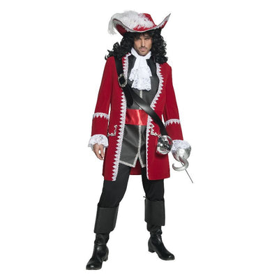 Deluxe Authentic Pirate Captain Costume Red Adult 1