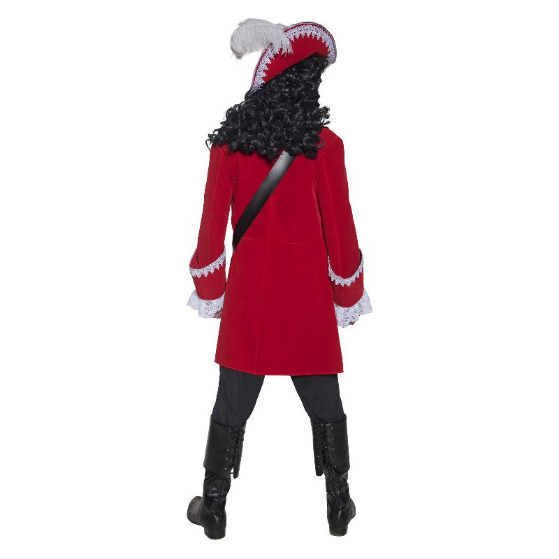 Deluxe Authentic Pirate Captain Costume Red Adult 2