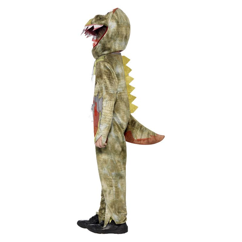 Deluxe Deathly Dinosaur Costume Green Child 3
