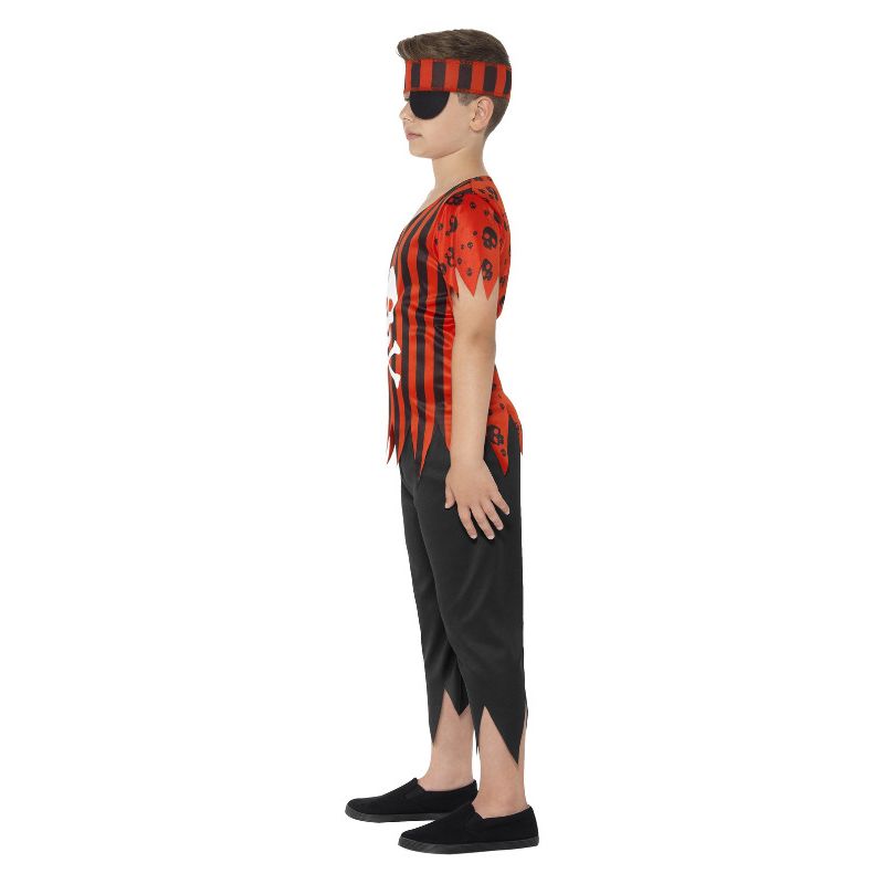 Jolly Roger Pirate Costume Red Child 3