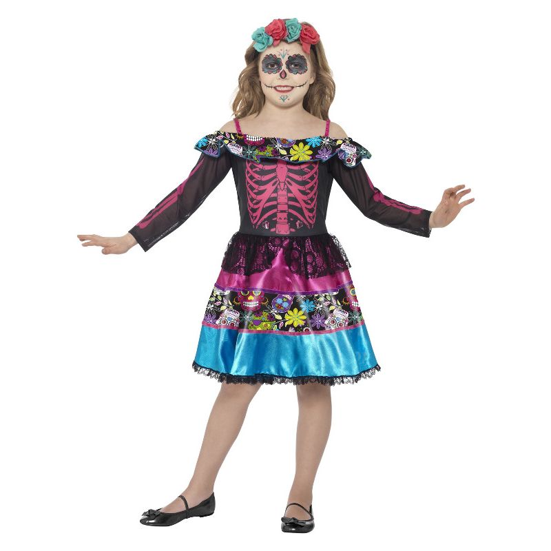 Day of the Dead Sweetheart Costume Multi-Coloured Child 1