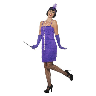Smiffys Flapper Costume Purple Adult 1