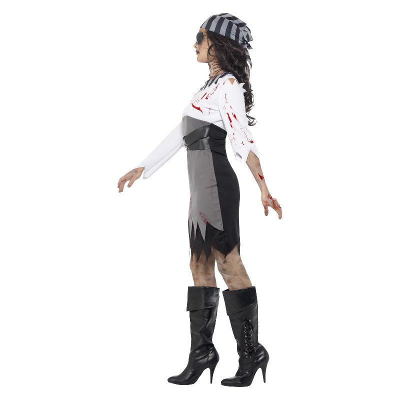 Zombie Pirate Lady Costume Grey Adult 3